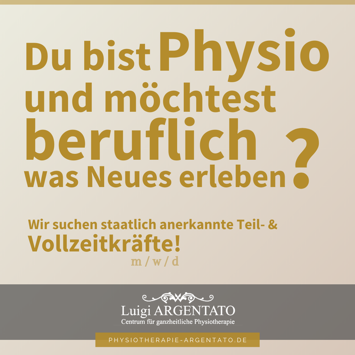 Stellenanzeige: Wir suchen staatlich anerkannte Physiotherapeut:innen